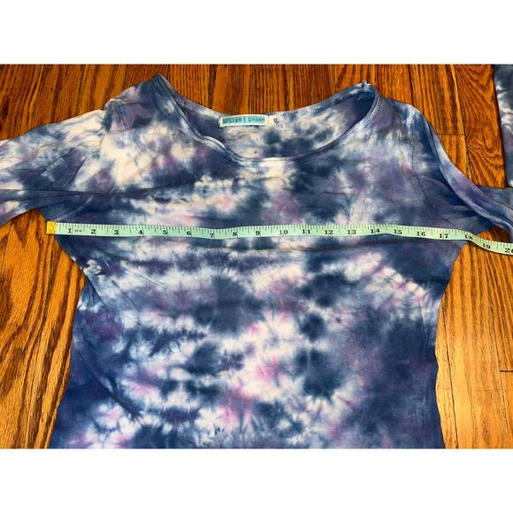 VINTAGE NEW 90's Y2K BOUTIQUE TIE DYE BELLSLEEVE TOP TEE HAND DYED COTTON S - Picture 3 of 5